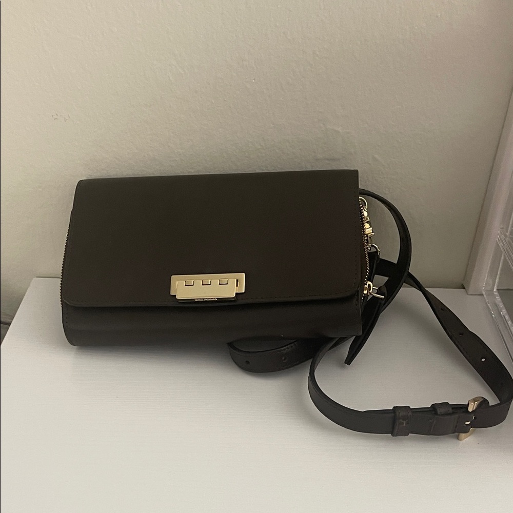 Zac Zac Posen Elegant brown Leather Crossbody Bag